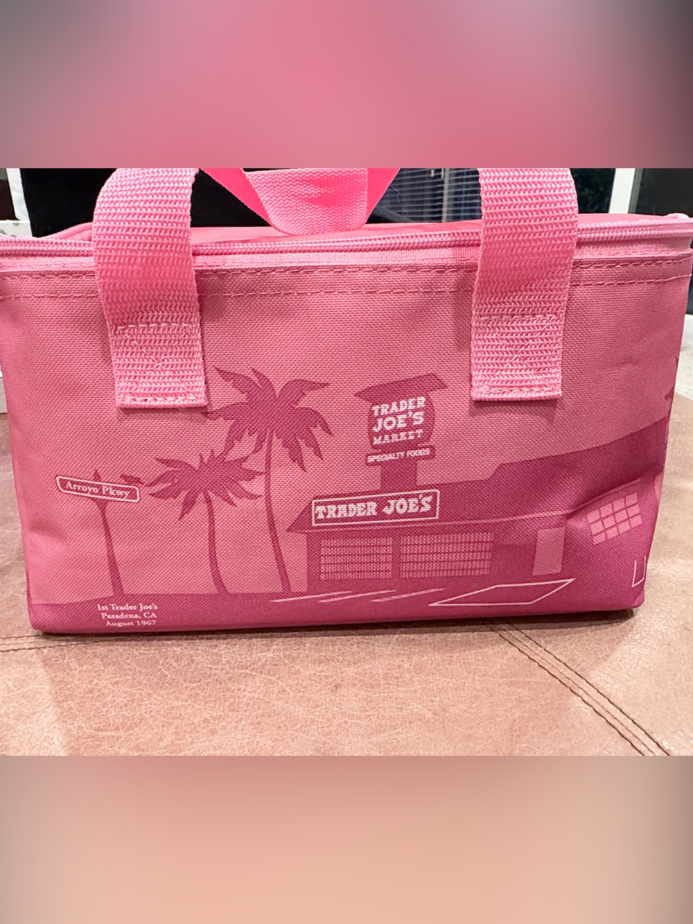 Mini Trader Joe's Pink Insulated Shopper Tote